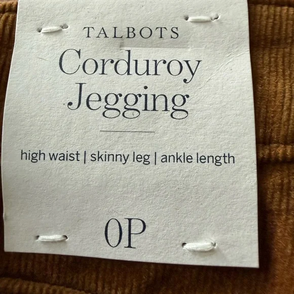 Talbots Caramel Brown Corduroy Ankle Pants - Picture 6 of 11
